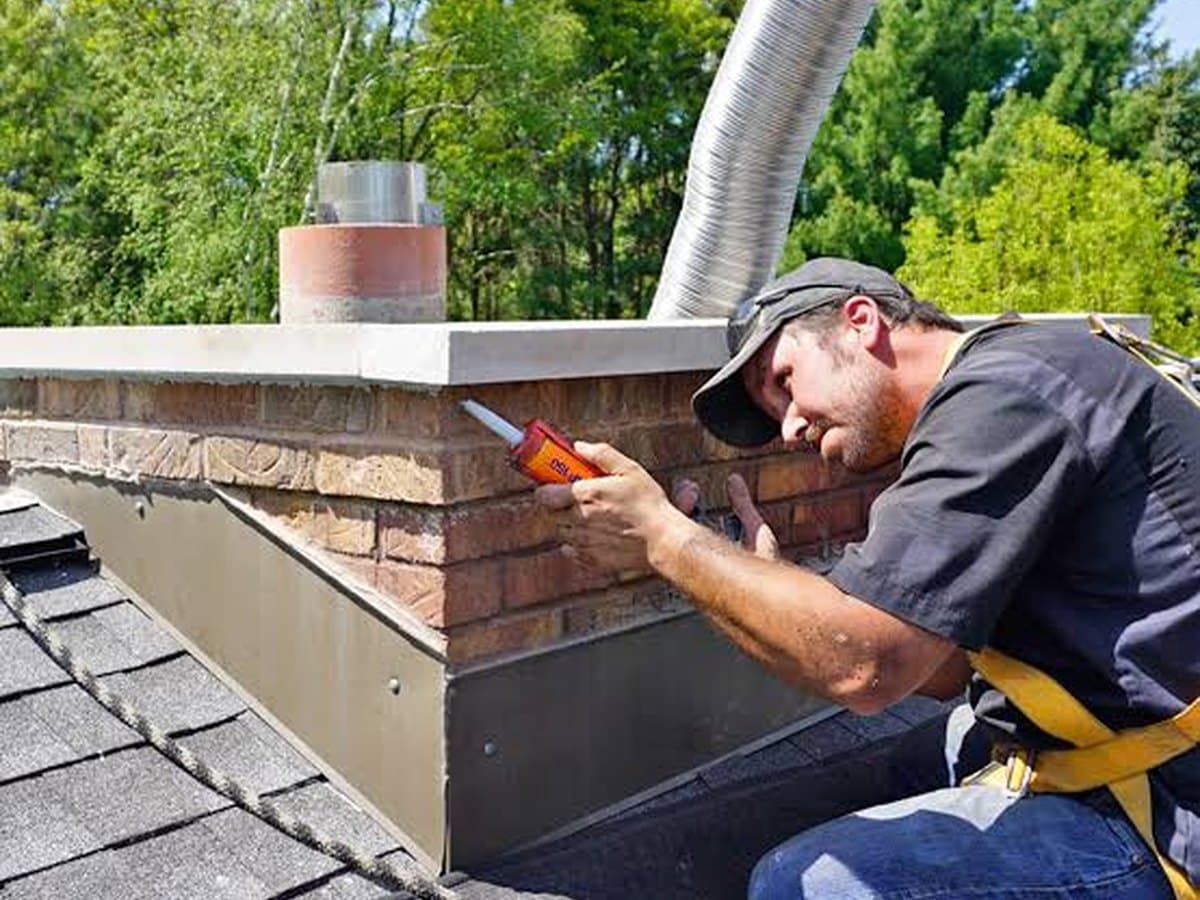 Chimney repair project by BMS Vanguard Roofing – photo 1